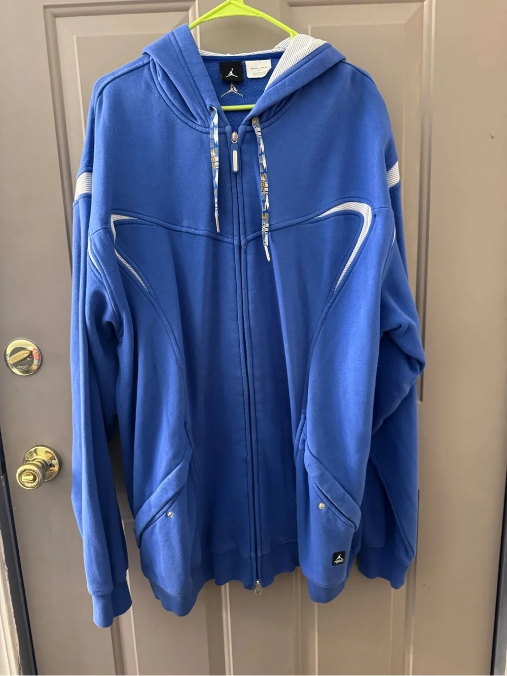 Vintage Jordan Men’s Blue Full-Zip Hoodie